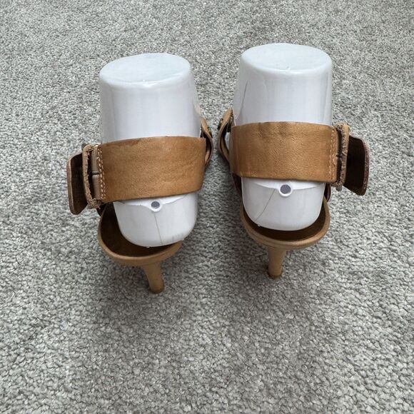 Cynthia Vincent Slingback Gladiator Heeled Sandals Women 8.5 Gold Bronze Leather - Picture 5 of 16